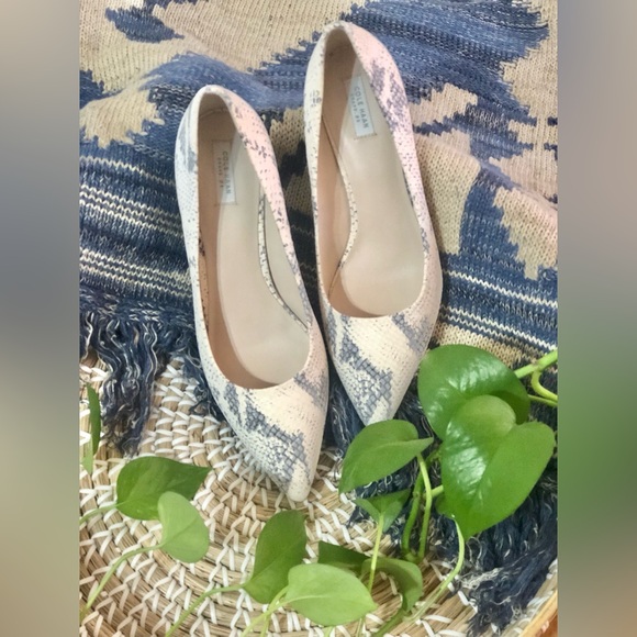 Cole Haan Snakeskin Point Toe Heels - Picture 2 of 4